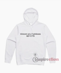 Unicorn And Rainbow Fabric Hoodie Cheap Custom