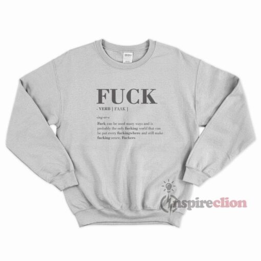 Description Fuck's Word Sweatshirt Cheap Trendy