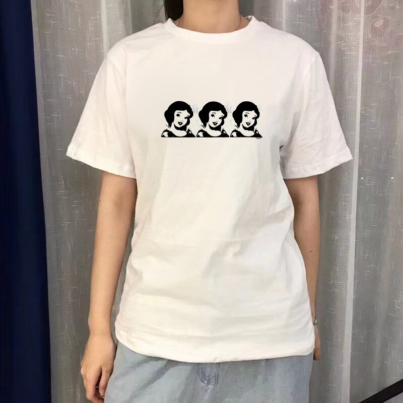 Buy Or Shop SUPREME X DISNEY Snow White 2 Side Printed T-shirt - 0