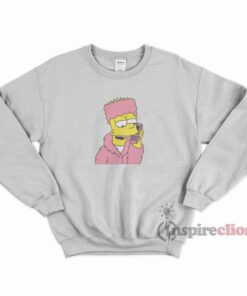 Bart Simpson Camron Dipset Killa Bart Pink Meme Hip Hop Sweatshirt Unisex