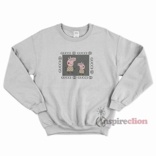 Fancy Peppa Pig Gucci Logo Parody Funny Sweatshirt