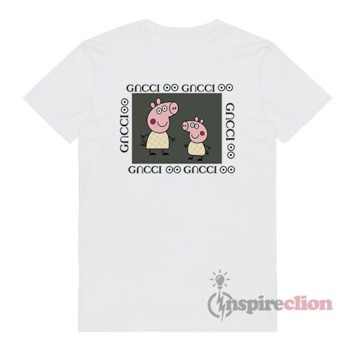 Fancy Peppa Pig GC Logo Parody Gacci Funny T-Shirt