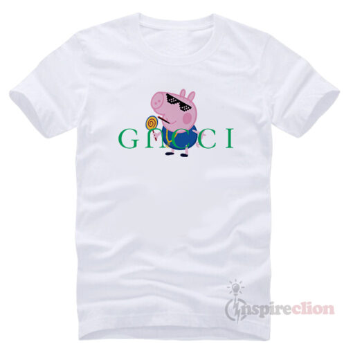 For Sale Peppa Gacci Parody Gucci Logo T-Shirt