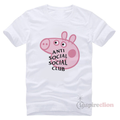 Anti Social Social Club Collab Peppa Pig Funny T-Shirt