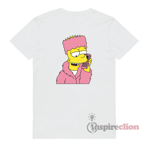 Bart Simpson Camron Dipset Killa Bart Pink Meme Hip Hop T-Shirt