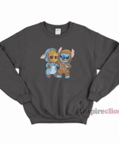 Baby Groot And Stitch Funny Sweatshirt Unisex