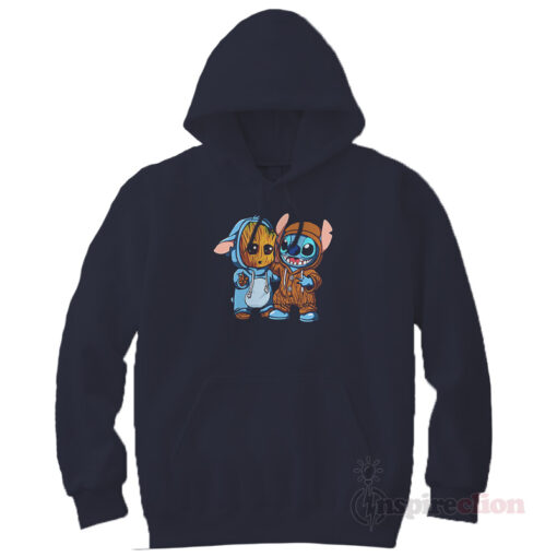 Stitch And Groot Hoodie Clothes Unisex