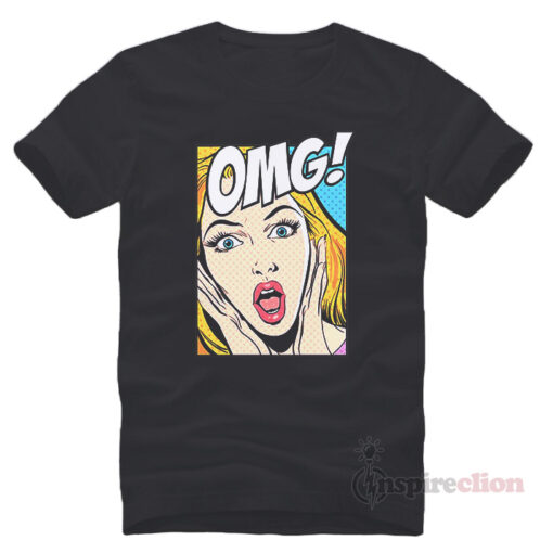 OMG Comic Speech Bubble Vector Printed T-shirt