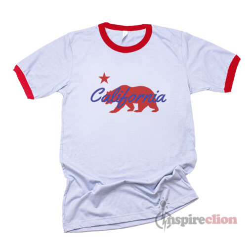California Republic State Bear Ringer T-Shirt