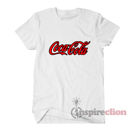 Coca Cola Logo With Storke T-shirt