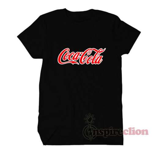 Coca Cola Logo With Storke T-shirt
