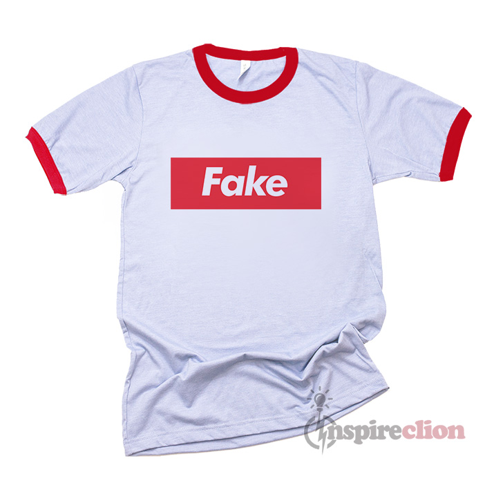 Fake Supreme Parody Red Box Ringer T-Shirt - 0