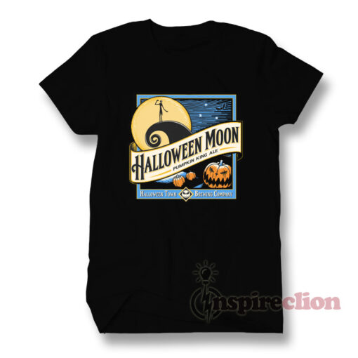 Halloween Moon Jack Skellington T-Shirt Custom