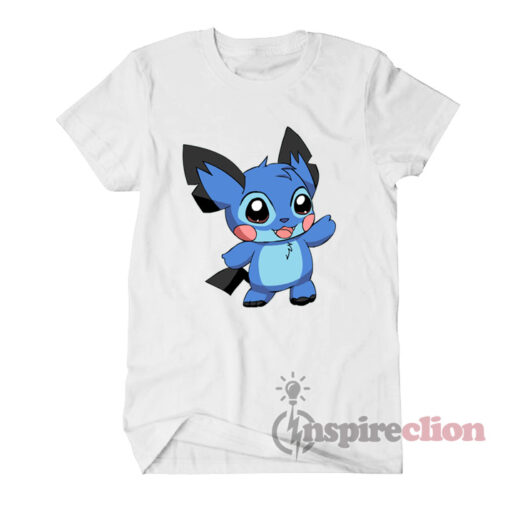 Stitch Collab Pokemon Pikachu Parody T-shirt