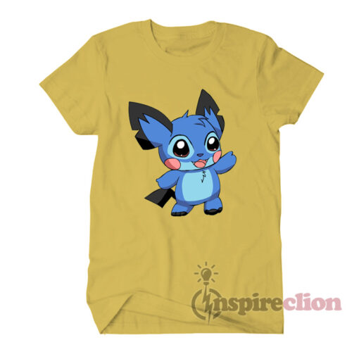 Stitch Collab Pokemon Pikachu Parody T-shirt