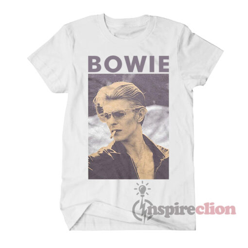 David Bowie Smoking T-shirt Classic Cotton