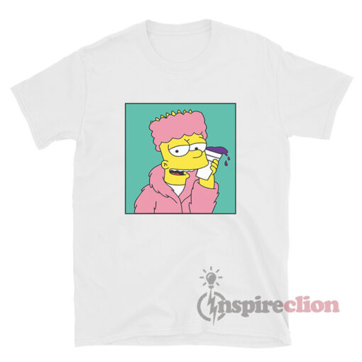 Bart On Codeine Lean Drink Pink Hip Hop Style T-Shirt