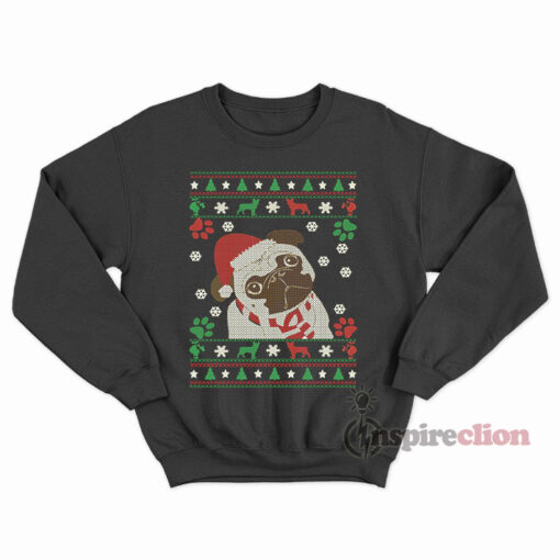 Boston Terrier Merry Woofmas Christmas Dog Gift Sweatshirt