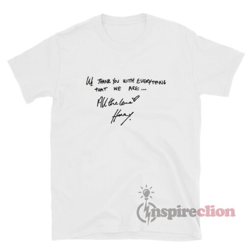 Harry Styles All The Love Handwriting T-Shirt