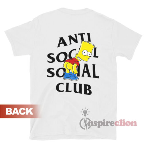Anti Social Social Club x Bart Mooning Parody T-shir