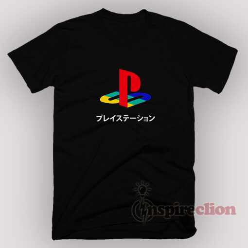 Sony Playstation Logo Japanese T-shirt Custom