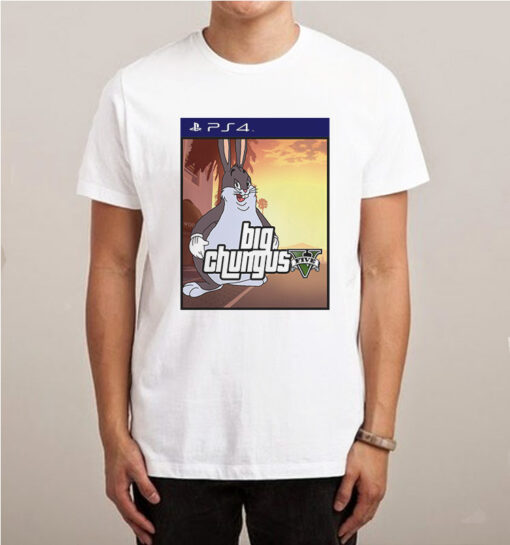 Sony Playstation 4 x Big Chungus Meme Parody T-Shirt