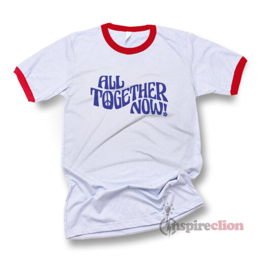 All Together Now Vintage Inspired Graphic Ringer T-shirt Cheap Trendy