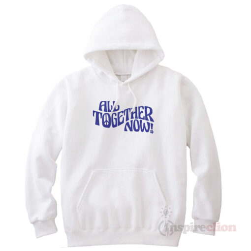 All Together Now Vintage Graphic Peace Logo Hoodie