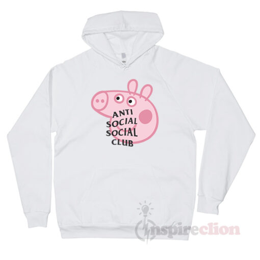 Anti Social Social Club Collab Peppa Pig Funny Hoodie Unisex