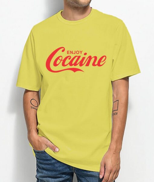 Cocaine Enjoy Parody Coca Cola Funny T-shirt