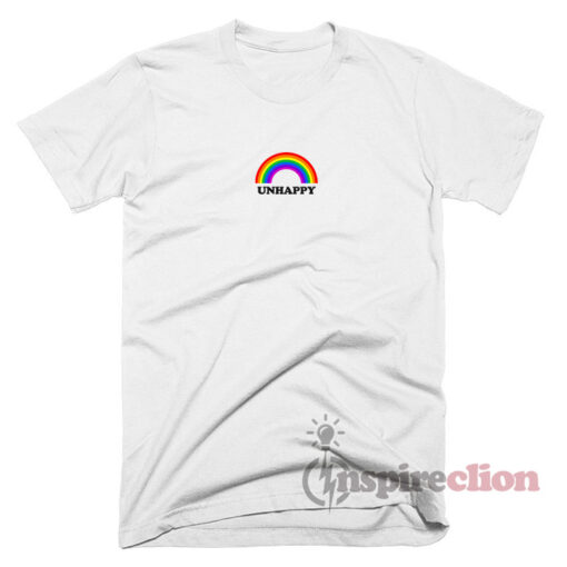 Riot Society Unhappy Rainbow Embroidered T-Shirt Unisex