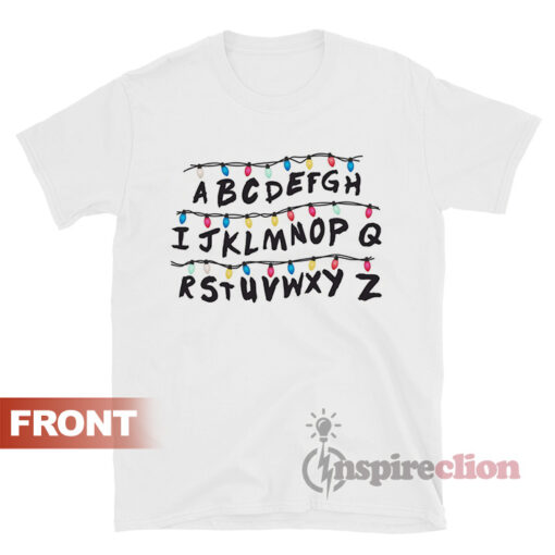 Stranger Things Alphabet Wall T-shirt