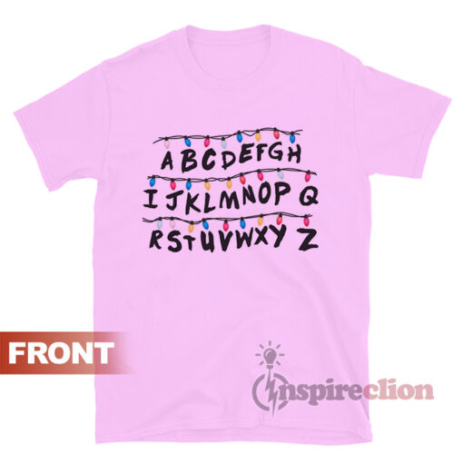 Stranger Things Alphabet Wall T-shirt