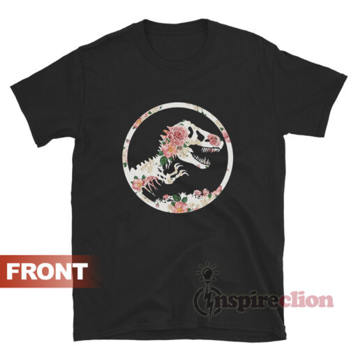 Jurassic Floral Logo Funny T-shirt