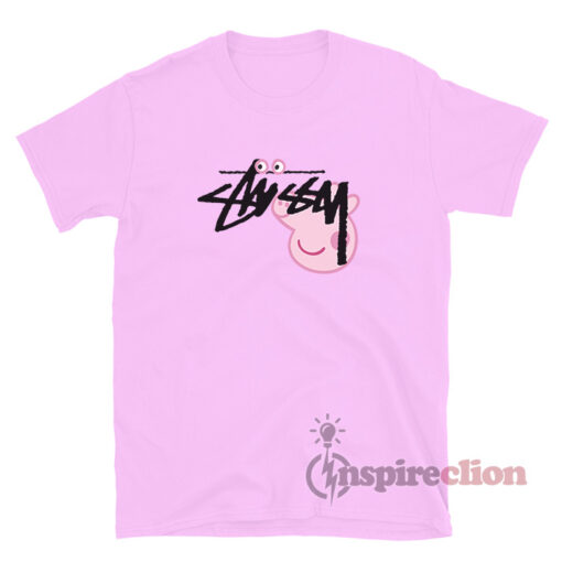 Stussy x Peppa Pig Parody Funny T-Shirt