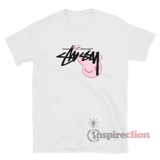 Stussy x Peppa Pig Parody Funny T-Shirt