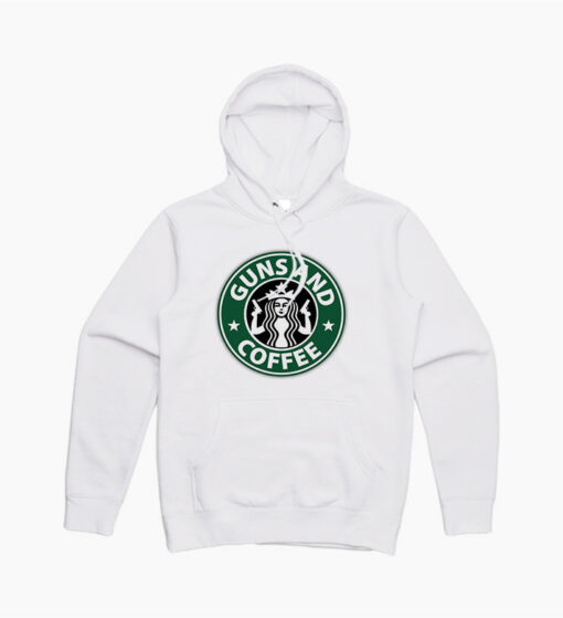 Starbucks Gun And Coffe Parody Logo Hoodie