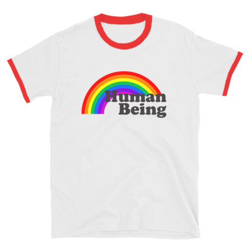 Human Being Rainbow Ringer T-Shirt Unisex