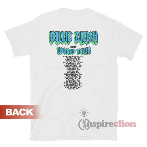 Get It Now Billie Eilish World Tour 2019 Bulldog T-Shirt