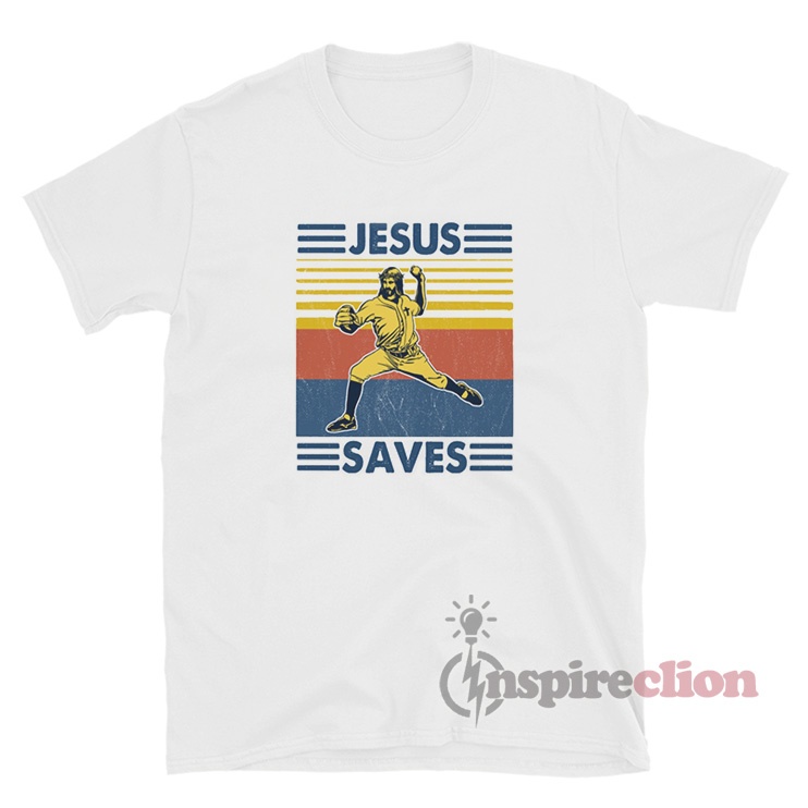Get It Now Baseball Jesus Saves TShirt