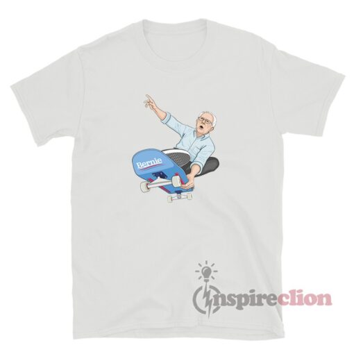 Bernie Sanders Skateboarding Funny T-Shirt