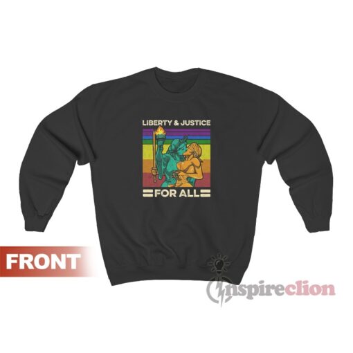 Vintage Liberty And Justice For All Sweatshirt