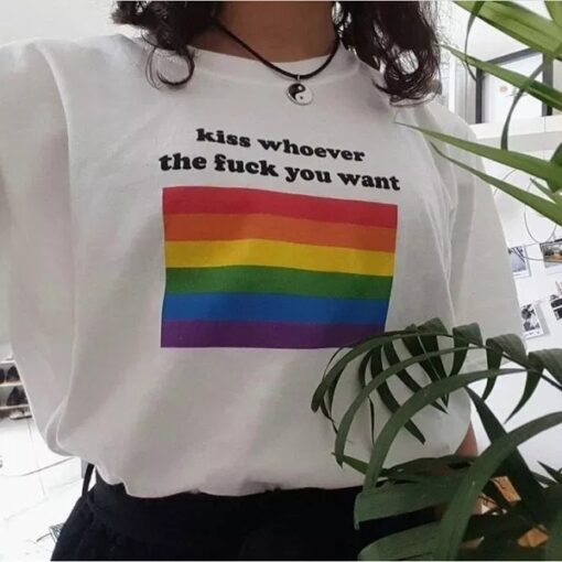 LGBT Kiss Whoever The Fuck You Want T-Shirt