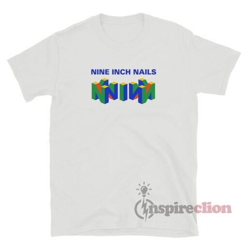 Nin Nine Inch Nails Mashup Nintendo Logo T-Shirt