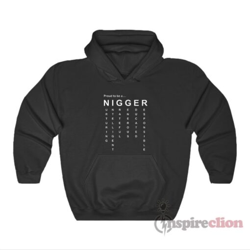 Proud To Be A Nigger Quote Hoodie