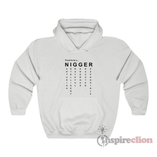 Proud To Be A Nigger Quote Hoodie