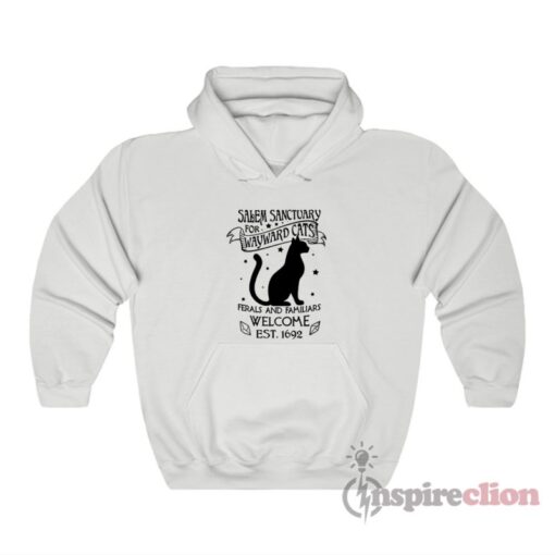 Salem Sanctuary For Wayward Cats Ferals And Familiars Welcome Est.1692 Hoodie