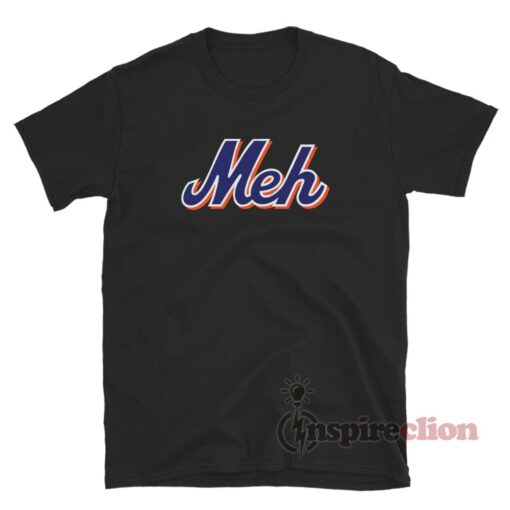 NY Meh Black Mets T-Shirt