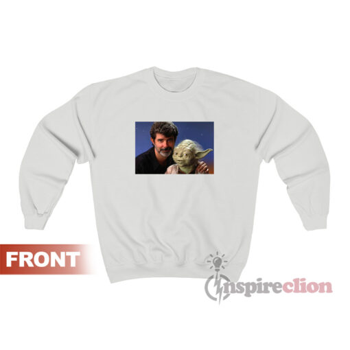 George Lucas With Baby Yoda Sweatshirt