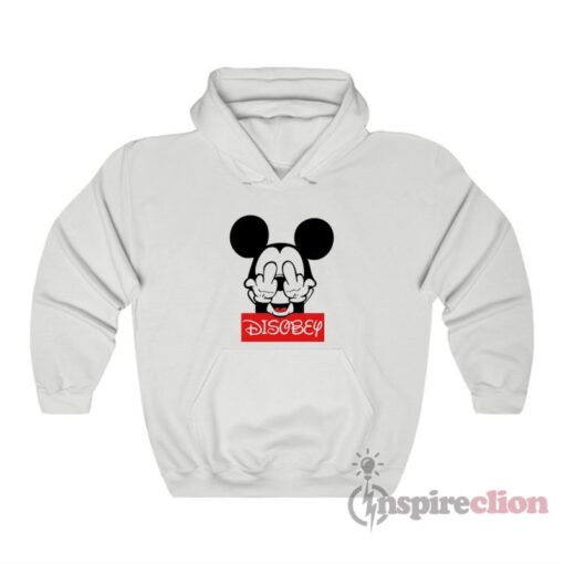 Mickey Mouse Disobey Fuck Off Middle Finger Hoodie